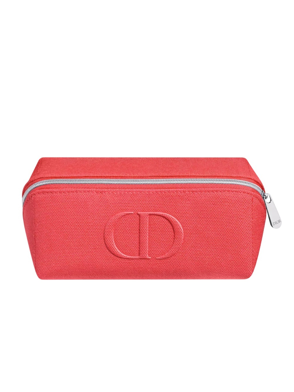 New & authentic Dior coral color  Canvas Cosmetic Pouch with Zipper